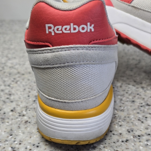 White Sneakers with Pink and Yellow Reebok Royal Bridge 2.0 Classics S 8.5 - Picture 6 of 9
